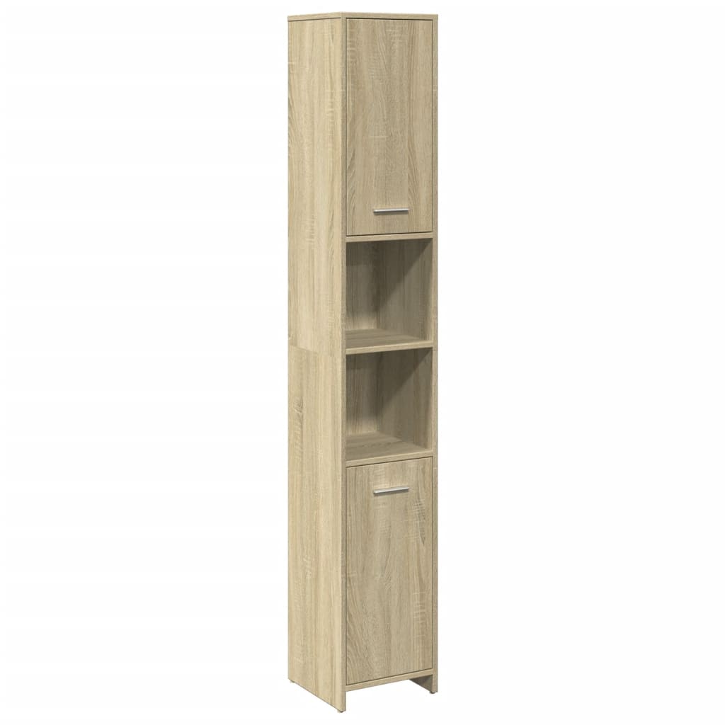 Sonoma Oak Bathroom Cabinet 30x30x183.5 cm - Engineered Wood