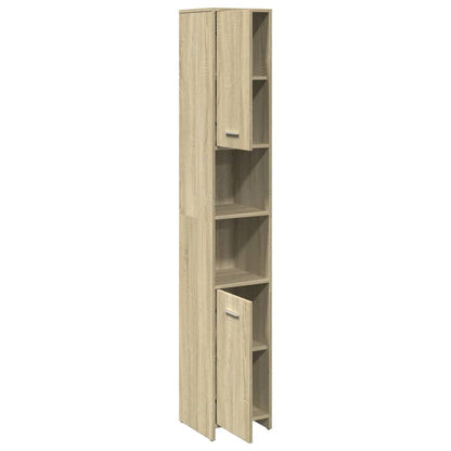 Sonoma Oak Bathroom Cabinet 30x30x183.5 cm - Engineered Wood