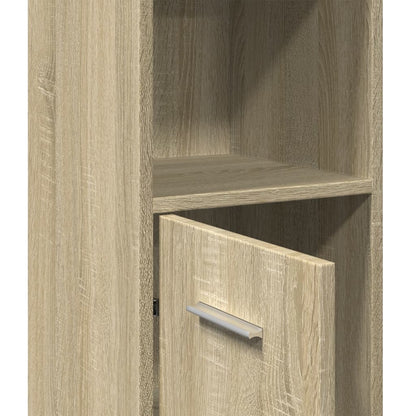 Sonoma Oak Bathroom Cabinet 30x30x183.5 cm - Engineered Wood