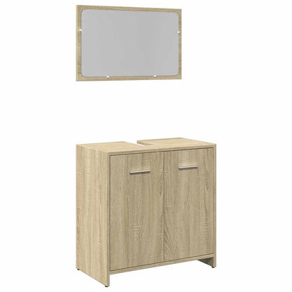 Sonoma Oak 2-Piece Bathroom Furniture Set - Engineered Wood