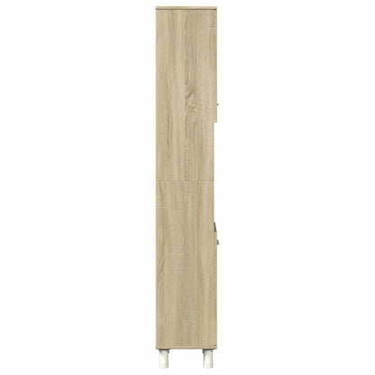 Sonoma Oak Bathroom Cabinet, 30.5x30x179 cm, Engineered Wood