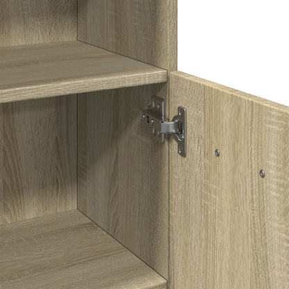 Sonoma Oak Bathroom Cabinet, 30.5x30x179 cm, Engineered Wood