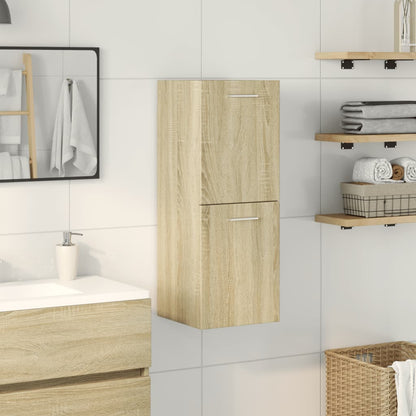 Compact Sonoma Oak Bathroom Cabinet, 30x30x80 cm, Engineered Wood