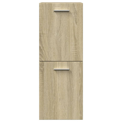 Compact Sonoma Oak Bathroom Cabinet, 30x30x80 cm, Engineered Wood