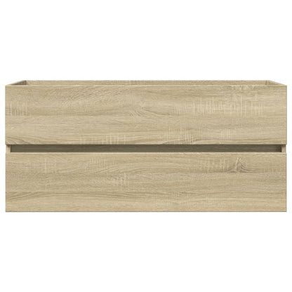 Sonoma Oak Bathroom Sink Cabinet 100x38.5x45cm - Engineered Wood