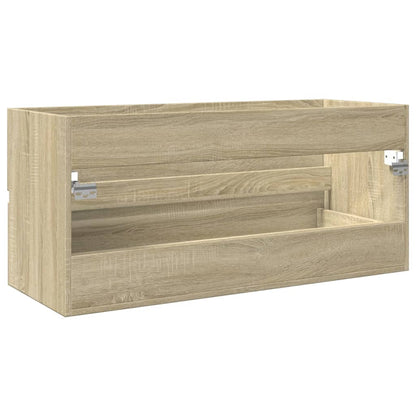 Sonoma Oak Bathroom Sink Cabinet 100x38.5x45cm - Engineered Wood