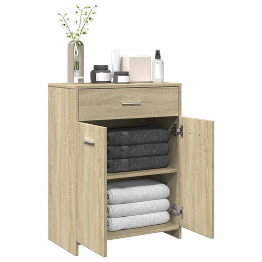 Sonoma Oak Bathroom Cabinet 60x33x80 cm - Engineered Wood