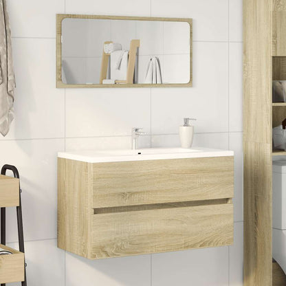 Sonoma Oak Bathroom Cabinet with Mirror - 80x38.5x45 cm