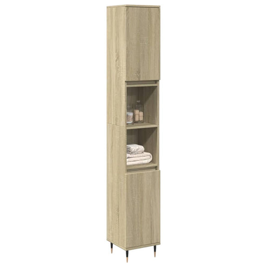 Sonoma Oak Bathroom Cabinet, 30x30x190cm - Engineered Wood
