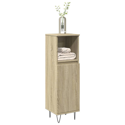 Sonoma Oak Bathroom Cabinet 30x30x100cm - Engineered Wood