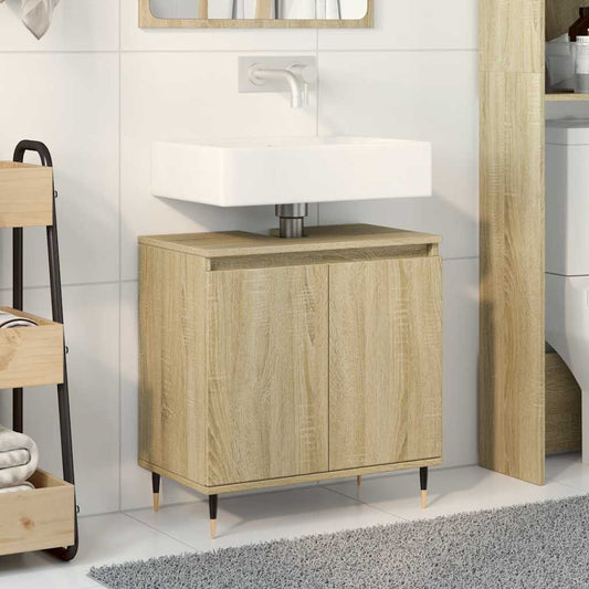 Sonoma Oak Bathroom Cabinet 58x33x60 cm - Engineered Wood