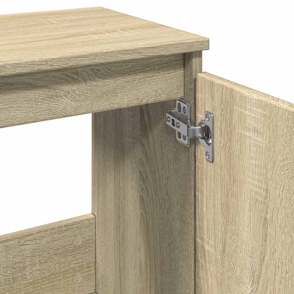 Sonoma Oak Bathroom Cabinet 58x33x60 cm - Engineered Wood