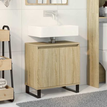 Sonoma Oak Bathroom Cabinet 58x33x60 cm - Engineered Wood