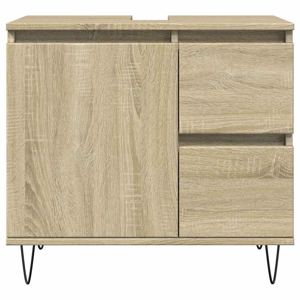Sonoma Oak Bathroom Cabinet 65x33x60 cm - Engineered Wood