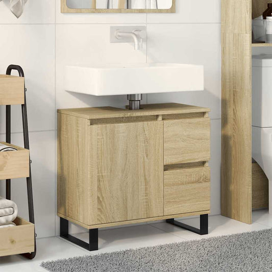Sonoma Oak Bathroom Cabinet, Engineered Wood 65x33x60 cm