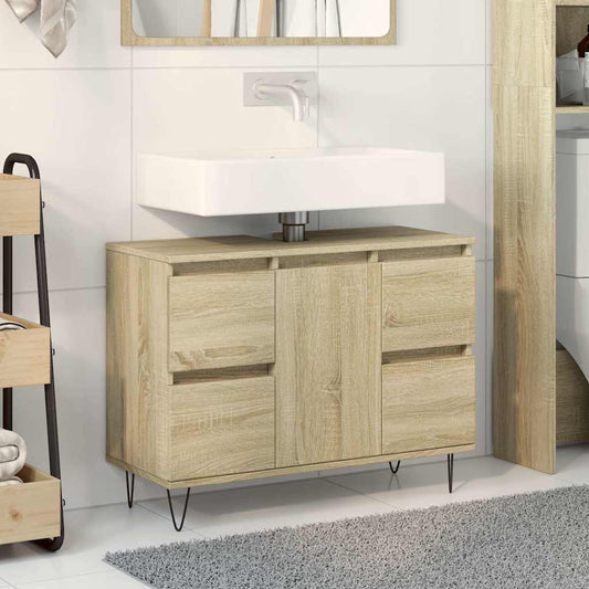 Sonoma Oak Bathroom Cabinet 80x33x60 cm - Engineered Wood