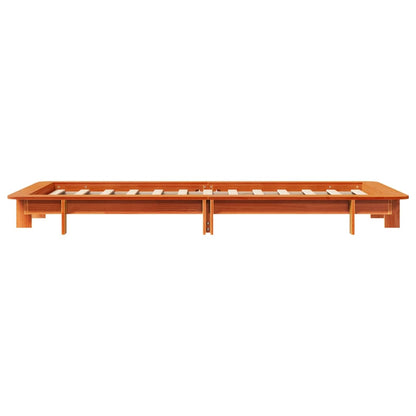 Wax Brown Solid Pine Bed Frame 90x200 cm - No Mattress Included