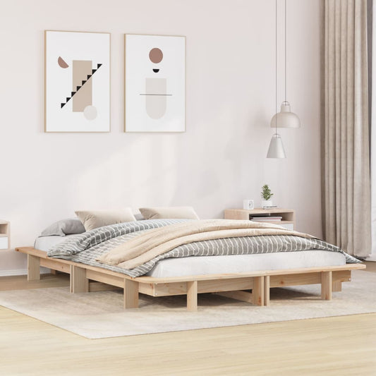 Solid Pine Bed Frame 120x190 cm - Small Double, No Mattress Included