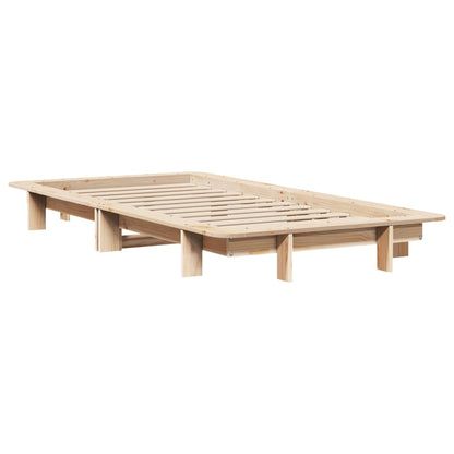 Solid Pine Wood Single Bed Frame 90x190 cm - No Mattress Included