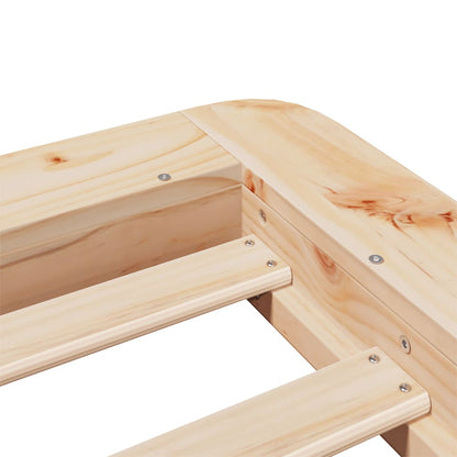 Solid Pine Wood Single Bed Frame 90x190 cm - No Mattress Included