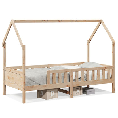 Pine Kids' House Bed Frame 90x200 cm - Mattress Not Included