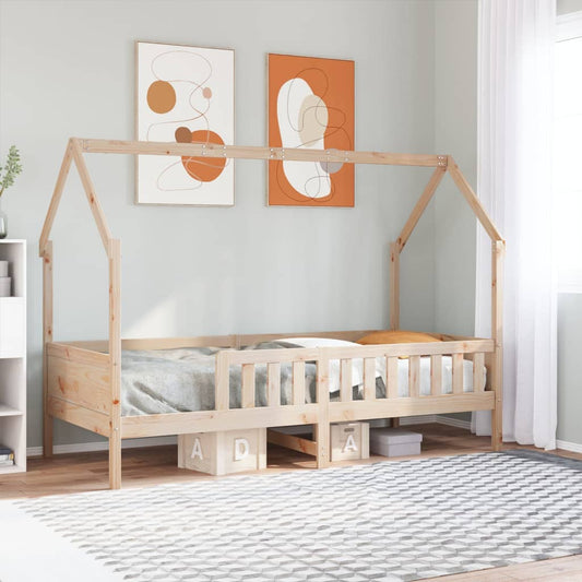 Pine Kids' House Bed Frame 90x190 cm - Single, No Mattress