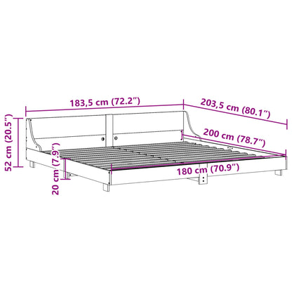 Solid Pine Wood Bed Frame 180x200 cm Super King Size