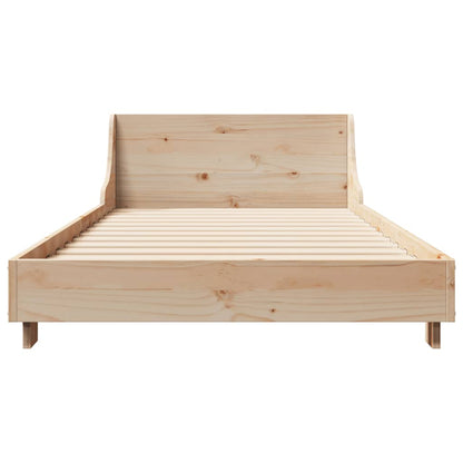 Solid Pine Wood Bed Frame, No Mattress, 100x200 cm