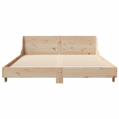 Solid Pine Wood Bed Frame 140x190 cm - No Mattress Included