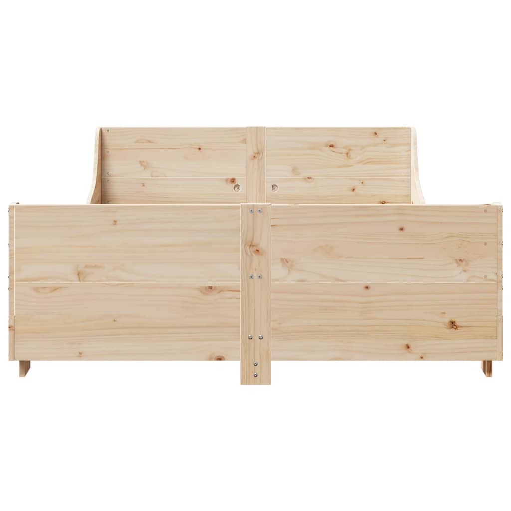 Solid Pine Wood Bed Frame 120x200 cm - No Mattress Included