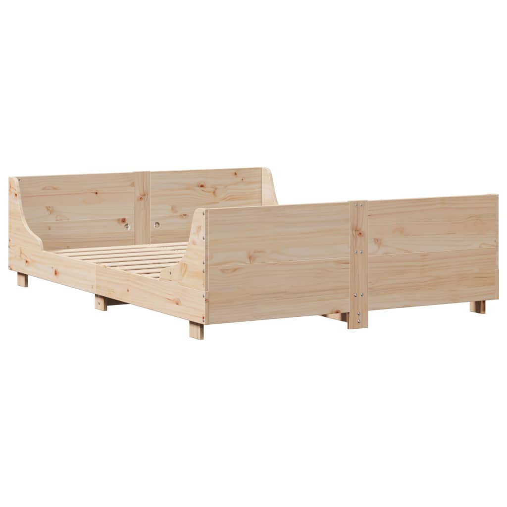 Solid Pine Wood Bed Frame 120x200 cm - No Mattress Included