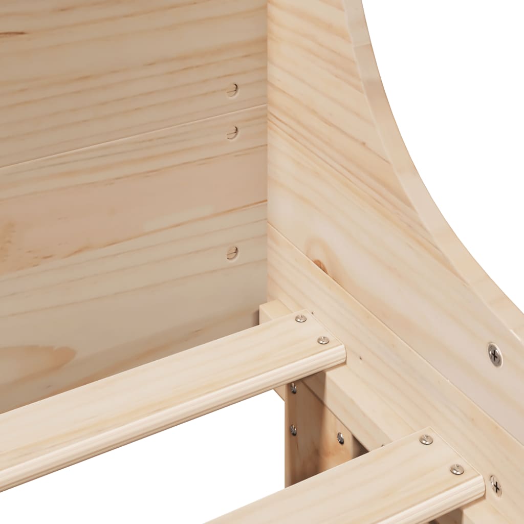 Solid Pine Wood Bed Frame 120x200 cm - No Mattress Included