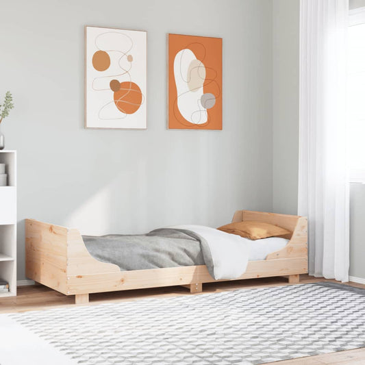 Solid Pine Wood Bed Frame 75x190 cm - Small Single, No Mattress