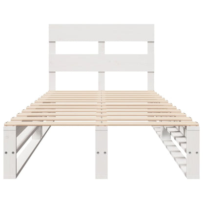 Solid Pine Wood Bed Frame - White 100x200 cm (No Mattress)