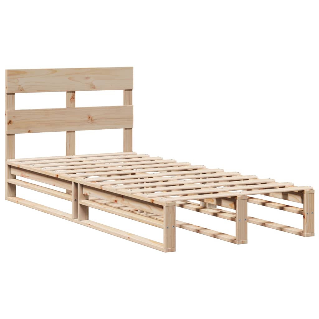 Solid Wood Pine Bed Frame 75x190 cm - Small Single, No Mattress