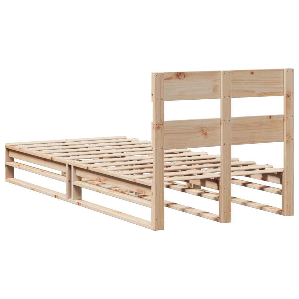 Solid Wood Pine Bed Frame 75x190 cm - Small Single, No Mattress