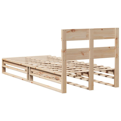 Solid Wood Pine Bed Frame 75x190 cm - Small Single, No Mattress