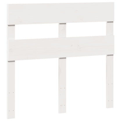Solid Pine Wood Single Bed Frame, White 90x190 cm, No Mattress