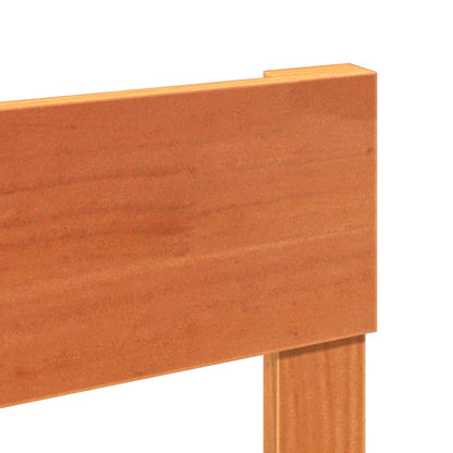 Solid Pine Wood Bed Frame, Wax Brown, 90x190 cm, Single Size