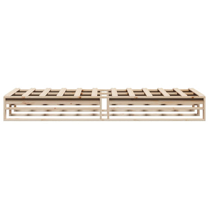 Solid Pine Wood Bed Frame 100x200 cm - Mattress Excluded