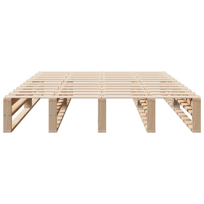 Solid Pine Wood King Bed Frame 150x200 cm - No Mattress Included