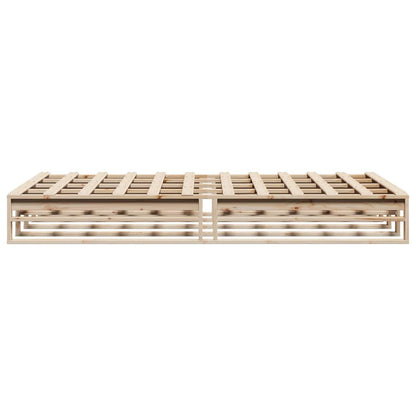 Solid Pine Wood King Bed Frame 150x200 cm - No Mattress Included