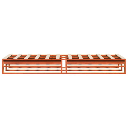 Solid Pine Bed Frame, Wax Brown 90x190 cm, Single Size