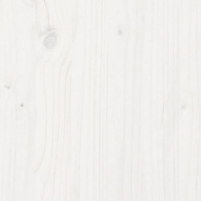 Solid Pine White Double Bed Frame 135x190 cm - No Mattress