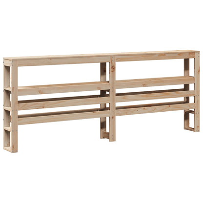 Headboard with Shelves 180 cm Solid Wood Pine