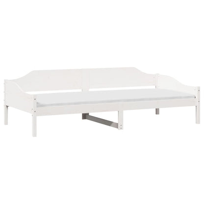 Solid Pine Bed Frame, White, 80x200 cm - Mattress Not Included