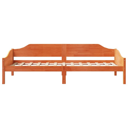 Solid Pine Bed Frame in Wax Brown - 80x200 cm (No Mattress)