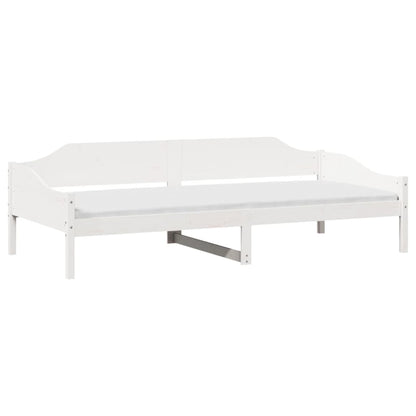 Solid Pine White Bed Frame, Single 90x190 cm, No Mattress