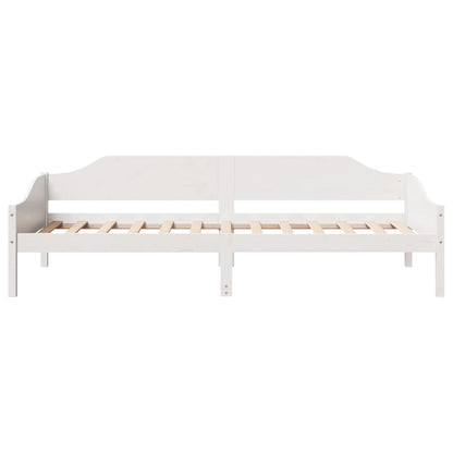 Solid Pine White Bed Frame, Single 90x190 cm, No Mattress
