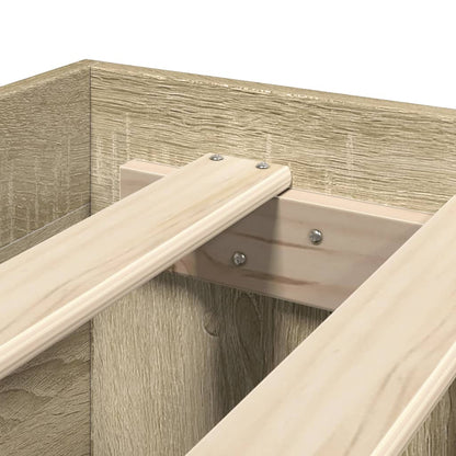 Bed Frame without Mattress Sonoma Oak 120x200 cm Engineered Wood